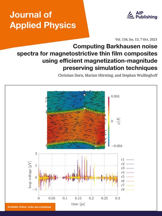Journal of Applied Physics Cover Image for Volume 134, Issue 13