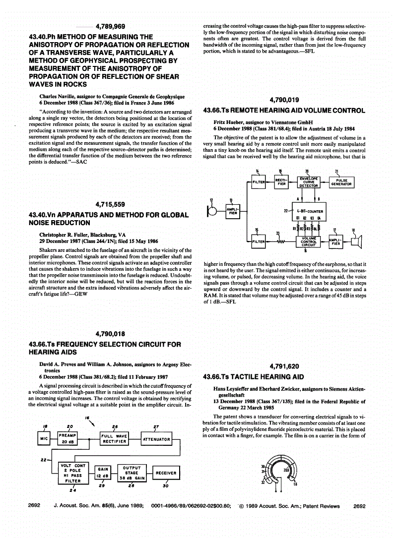 First page of Tactile hearing aid