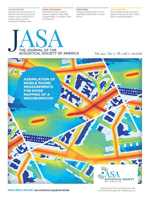 The Journal of the Acoustical Society of America Cover Image for Volume 144, Issue 3