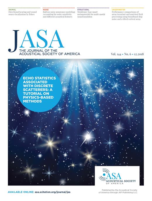 The Journal of the Acoustical Society of America Cover Image for Volume 144, Issue 6