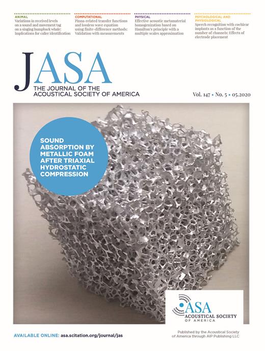 The Journal of the Acoustical Society of America Cover Image for Volume 147, Issue 5
