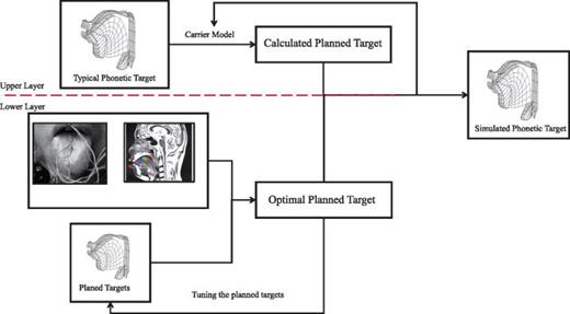 (Color online) The simulation framework proposed for estimating phonetic targets in coarticulation.