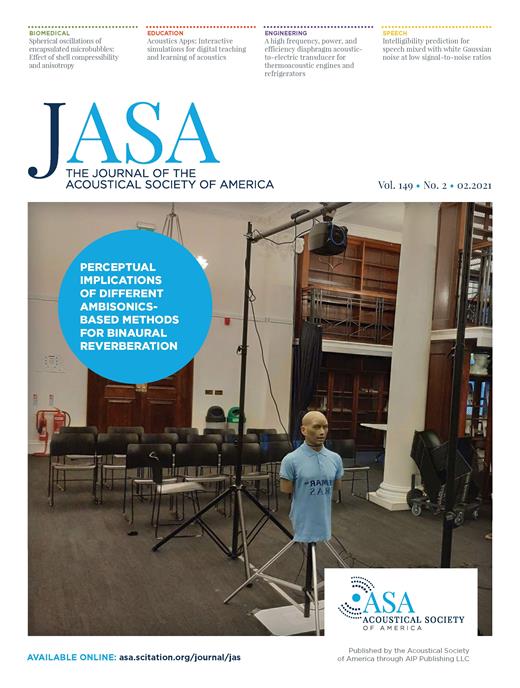 The Journal of the Acoustical Society of America Cover Image for Volume 149, Issue 2