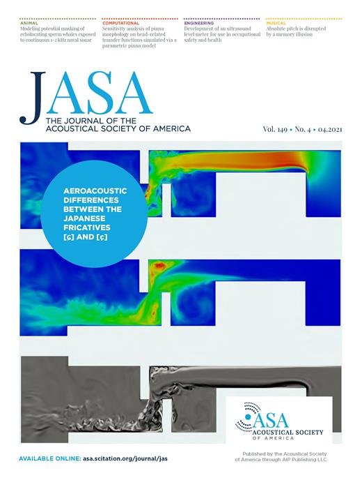 The Journal of the Acoustical Society of America Cover Image for Volume 149, Issue 4