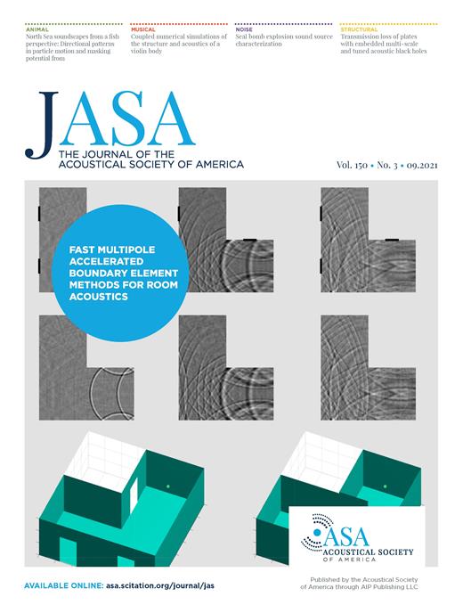 The Journal of the Acoustical Society of America Cover Image for Volume 150, Issue 3