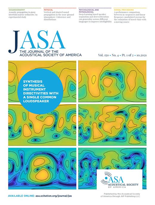 The Journal of the Acoustical Society of America Cover Image for Volume 150, Issue 4