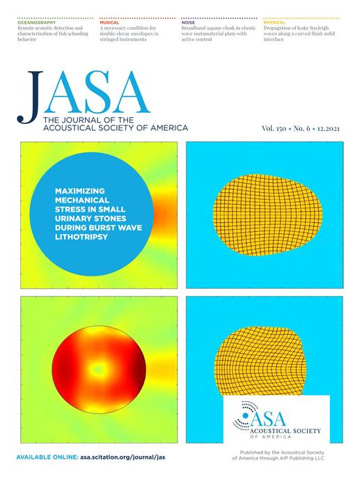 The Journal of the Acoustical Society of America Cover Image for Volume 150, Issue 6