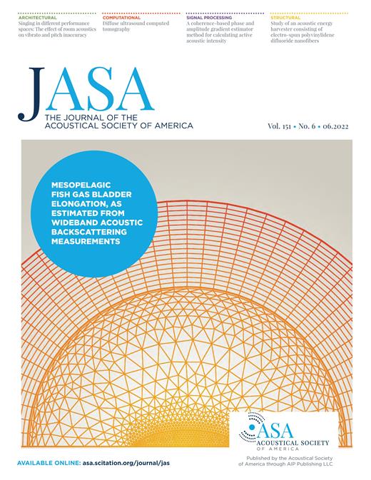 The Journal of the Acoustical Society of America Cover Image for Volume 151, Issue 6