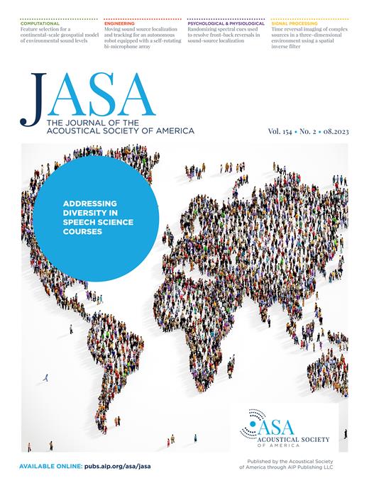 The Journal of the Acoustical Society of America Cover Image for Volume 154, Issue 2