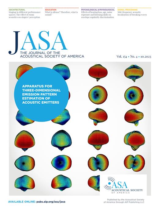The Journal of the Acoustical Society of America Cover Image for Volume 154, Issue 4