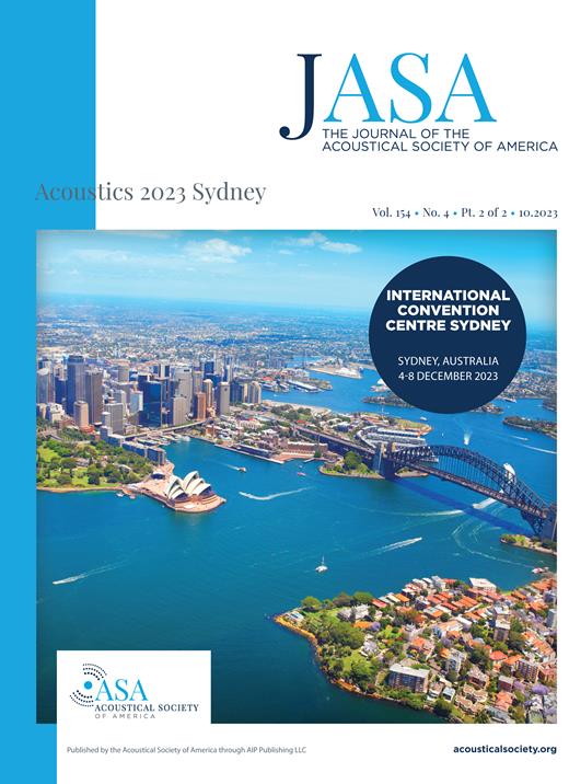 The Journal of the Acoustical Society of America Cover Image for Volume 154, Issue 4_supplement