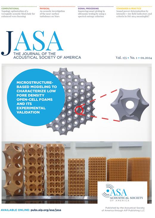 The Journal of the Acoustical Society of America Cover Image for Volume 155, Issue 1