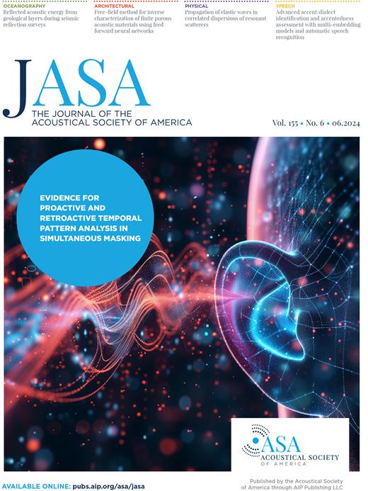 The Journal of the Acoustical Society of America Cover Image for Volume 155, Issue 6