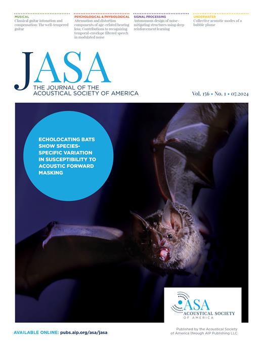 The Journal of the Acoustical Society of America Cover Image for Volume 156, Issue 1