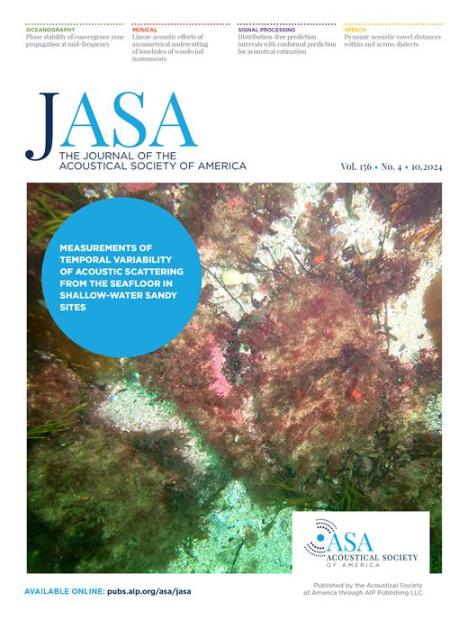 The Journal of the Acoustical Society of America Cover Image for Volume 156, Issue 4