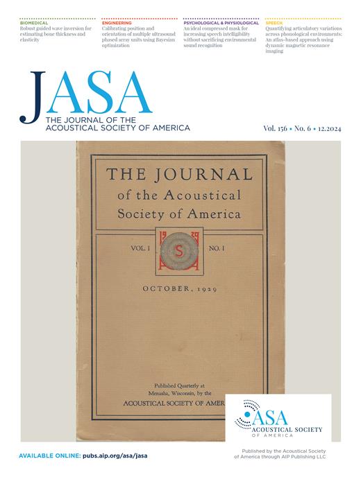 The Journal of the Acoustical Society of America Cover Image for Volume 156, Issue 6