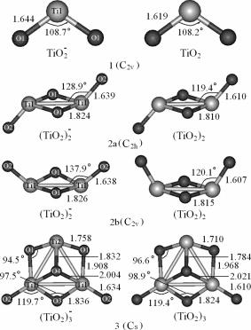 Assignment of photoelectron spectra of (TiO2)n with n=1–3 | The Journal ...