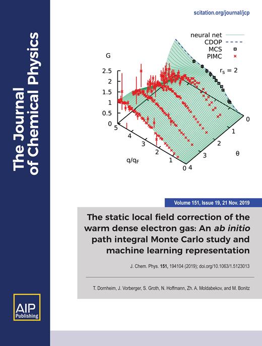 The Journal of Chemical Physics Cover Image for Volume 151, Issue 19