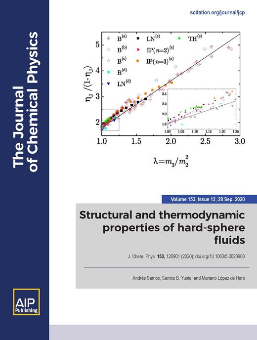 The Journal of Chemical Physics Cover Image for Volume 153, Issue 12
