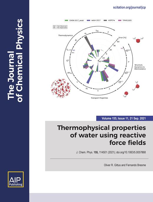 The Journal of Chemical Physics Cover Image for Volume 155, Issue 11