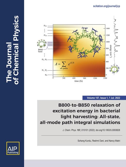 The Journal of Chemical Physics Cover Image for Volume 157, Issue 1