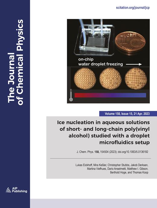 The Journal of Chemical Physics Cover Image for Volume 158, Issue 15