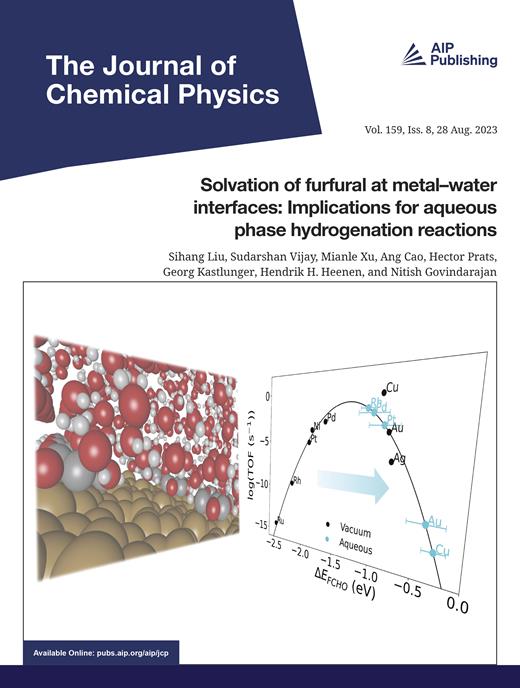 The Journal of Chemical Physics Cover Image for Volume 159, Issue 8