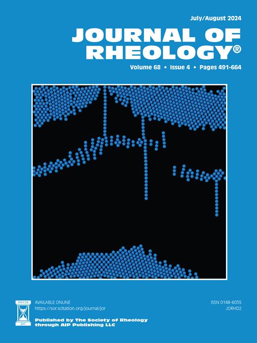 Journal of Rheology Cover Image for Volume 68, Issue 4