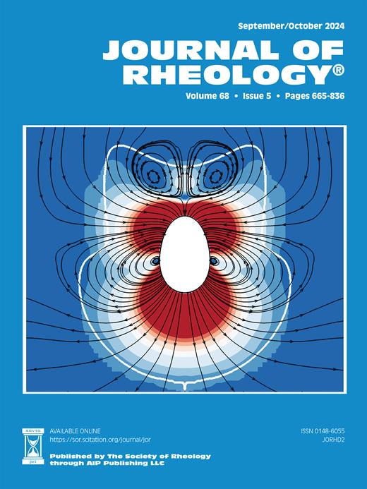Journal of Rheology Cover Image for Volume 68, Issue 5