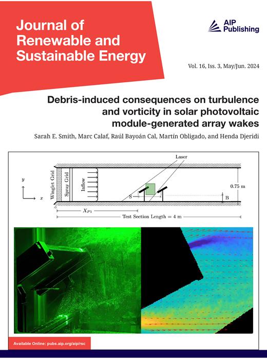 Journal of Renewable and Sustainable Energy Cover Image for Volume 16, Issue 3