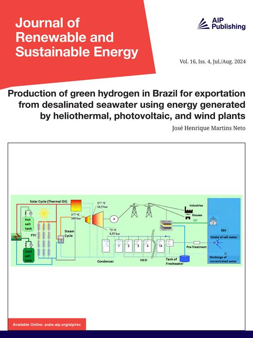 Journal of Renewable and Sustainable Energy Cover Image for Volume 16, Issue 4