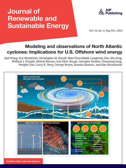 Journal of Renewable and Sustainable Energy Cover Image for Volume 16, Issue 5