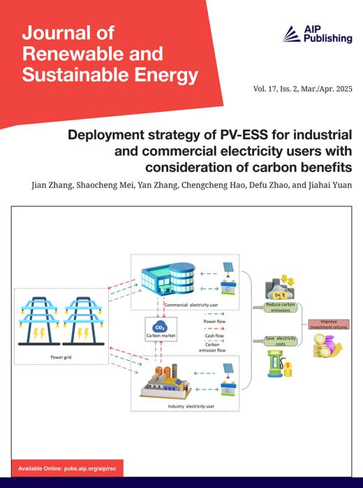 Journal of Renewable and Sustainable Energy Cover Image for Volume 17, Issue 2