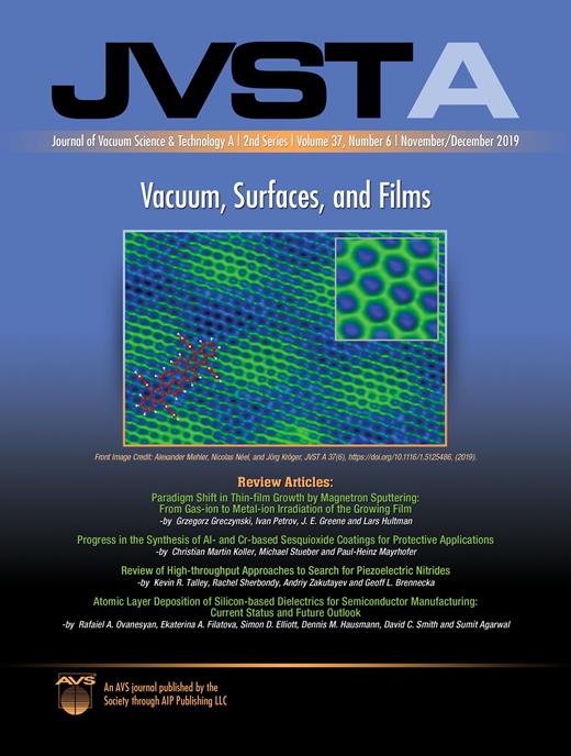 Journal of Vacuum Science & Technology A Cover Image for Volume 37, Issue 6