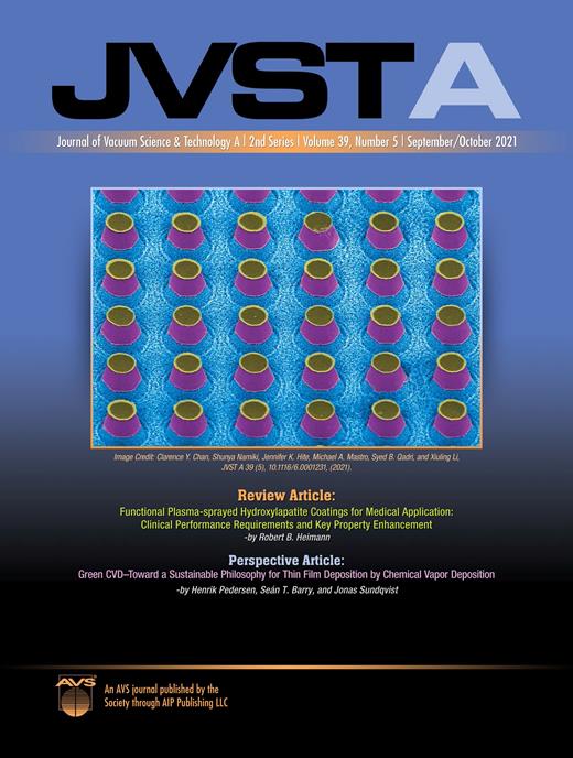 Journal of Vacuum Science & Technology A Cover Image for Volume 39, Issue 5