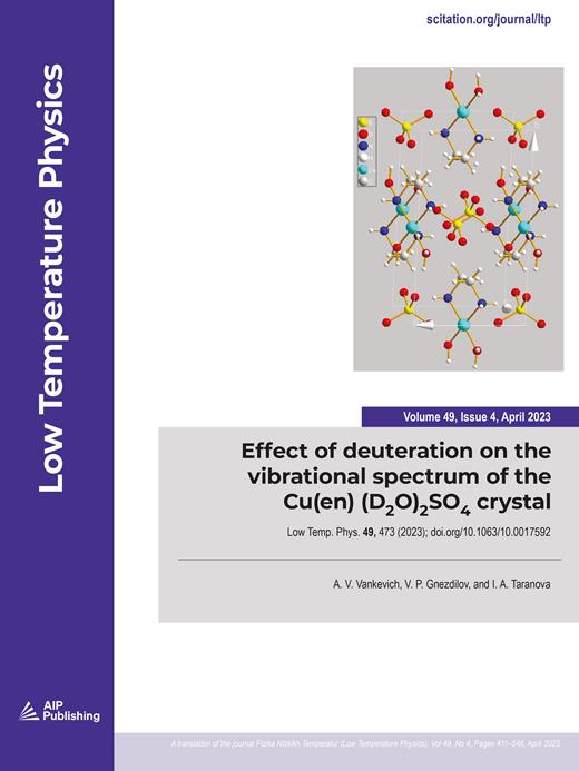 Low Temperature Physics Cover Image for Volume 49, Issue 4