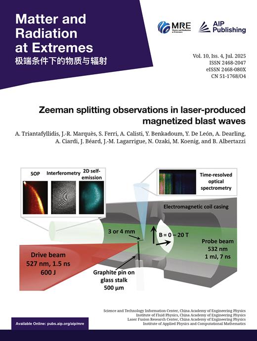 Matter and Radiation at Extremes Cover Image for Volume 10, Issue 4