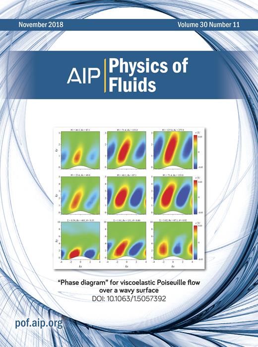 Physics of Fluids Cover Image for Volume 30, Issue 11