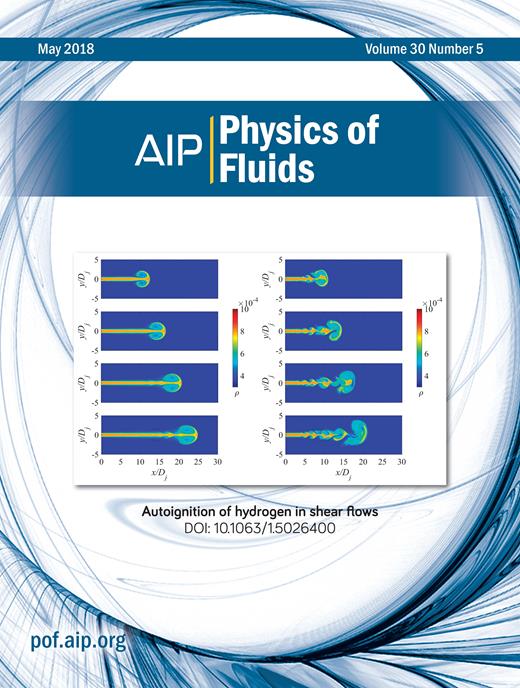Physics of Fluids Cover Image for Volume 30, Issue 5