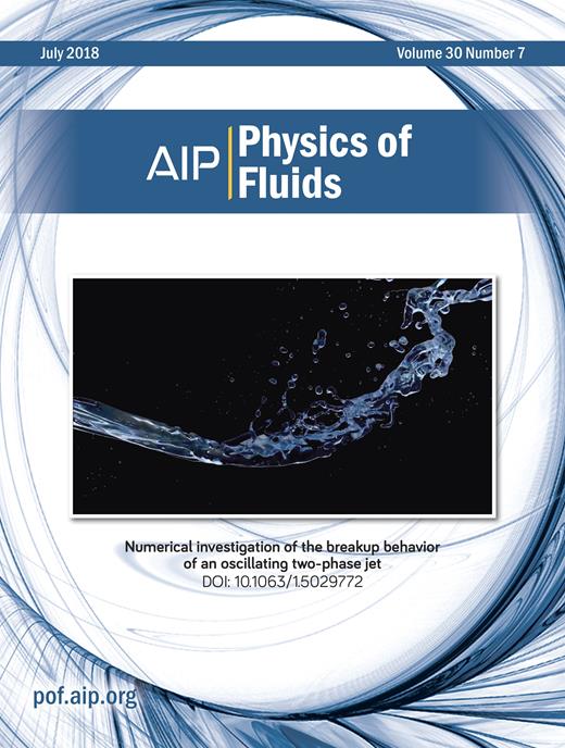 Physics of Fluids Cover Image for Volume 30, Issue 7