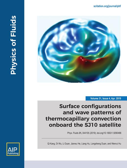 Physics of Fluids Cover Image for Volume 31, Issue 4