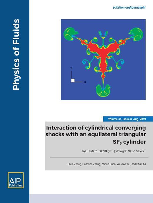 Physics of Fluids Cover Image for Volume 31, Issue 8
