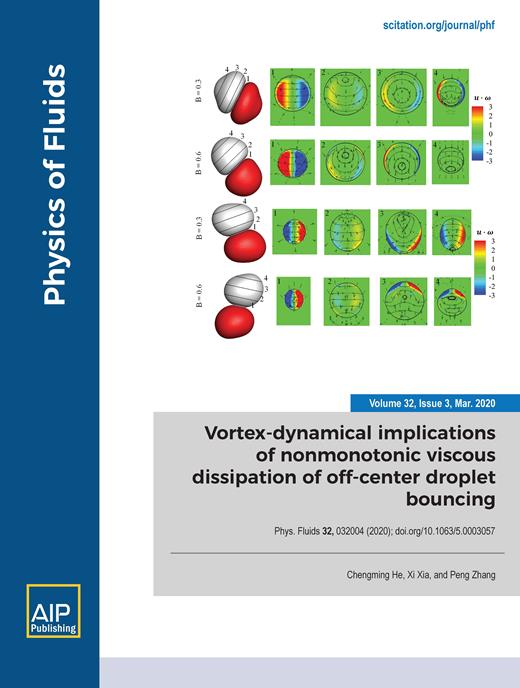Physics of Fluids Cover Image for Volume 32, Issue 3