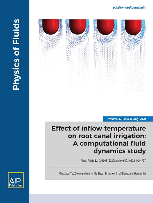 Physics of Fluids Cover Image for Volume 32, Issue 8