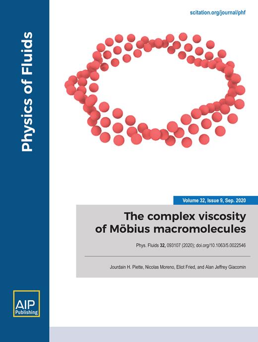Physics of Fluids Cover Image for Volume 32, Issue 9