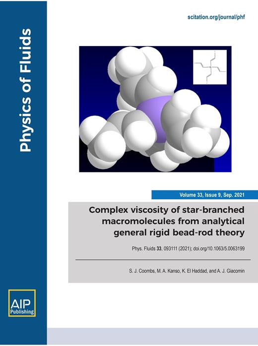 Physics of Fluids Cover Image for Volume 33, Issue 9