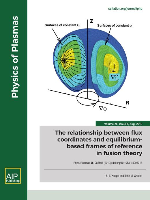 Physics of Plasmas Cover Image for Volume 26, Issue 8