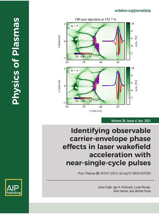Physics of Plasmas Cover Image for Volume 28, Issue 4