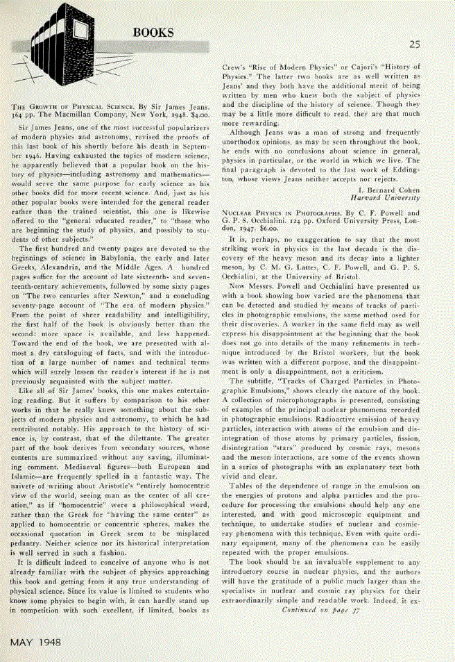 First page of <italic>The Growth of Physical Science</italic>