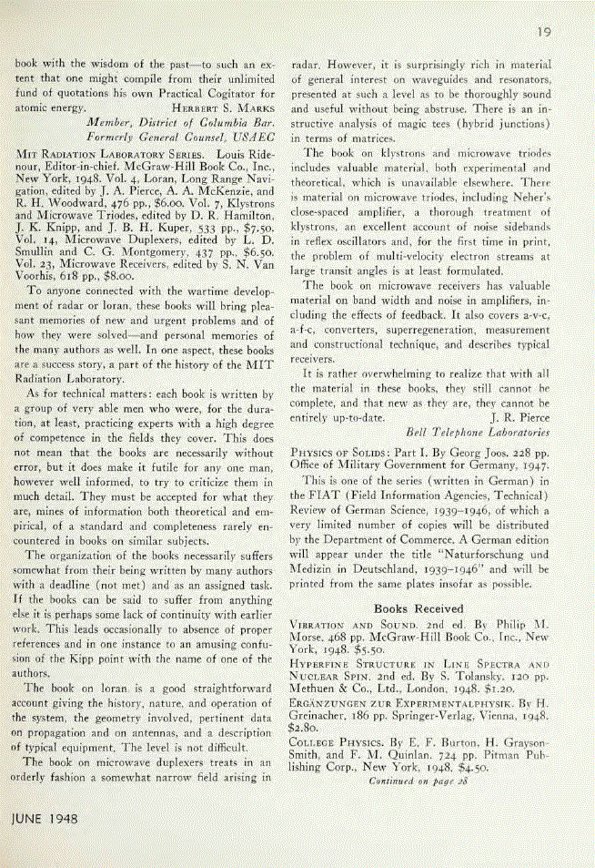 First page of <italic>Books Received</italic>